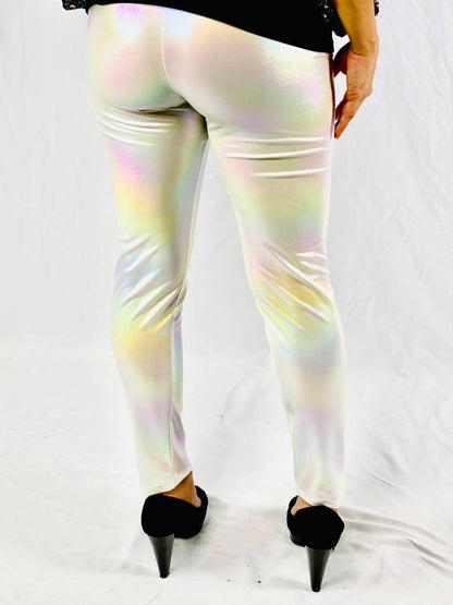 Iridescent Rainbow Cream Leggings