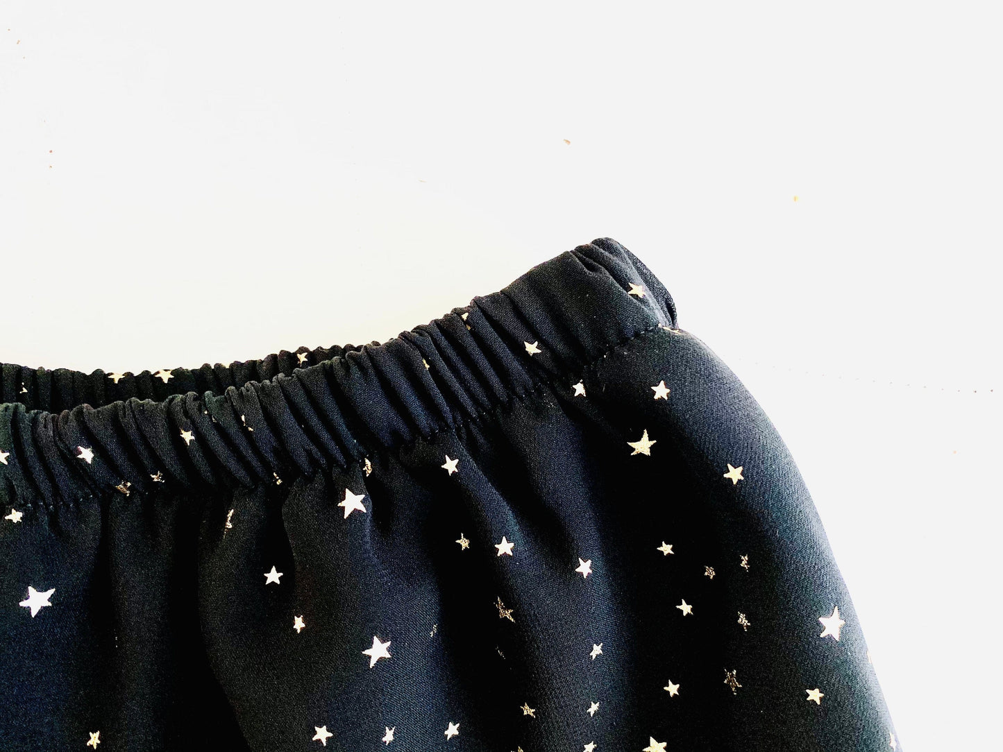 Shiny Gold Star Black Chiffon Skirt