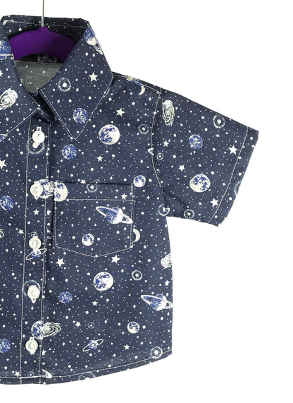 Space Case Button Down Dress Shirt