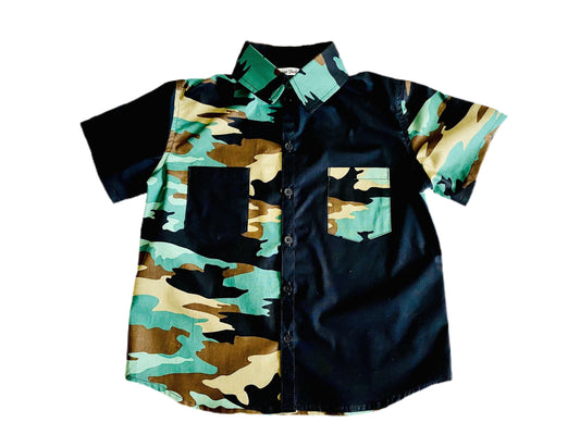 Cool Camouflage Button Down Collared Shirt