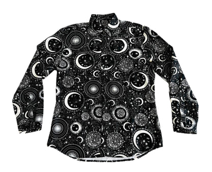 Crescent Moons and Stars Dress Shirt