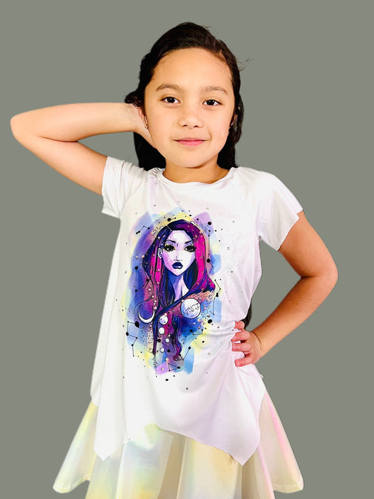 Dream Girl Art Print T-Shirt for Girls and Women