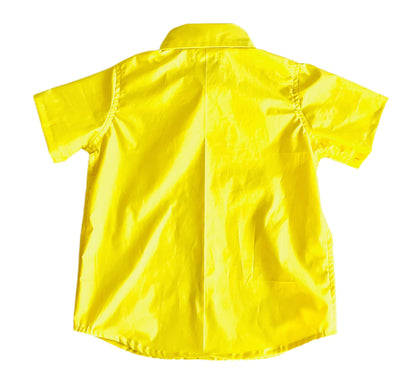 Neon yellow fluorescent button down shirts