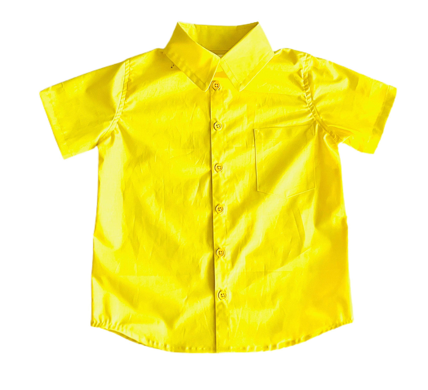 Neon yellow fluorescent button down shirts