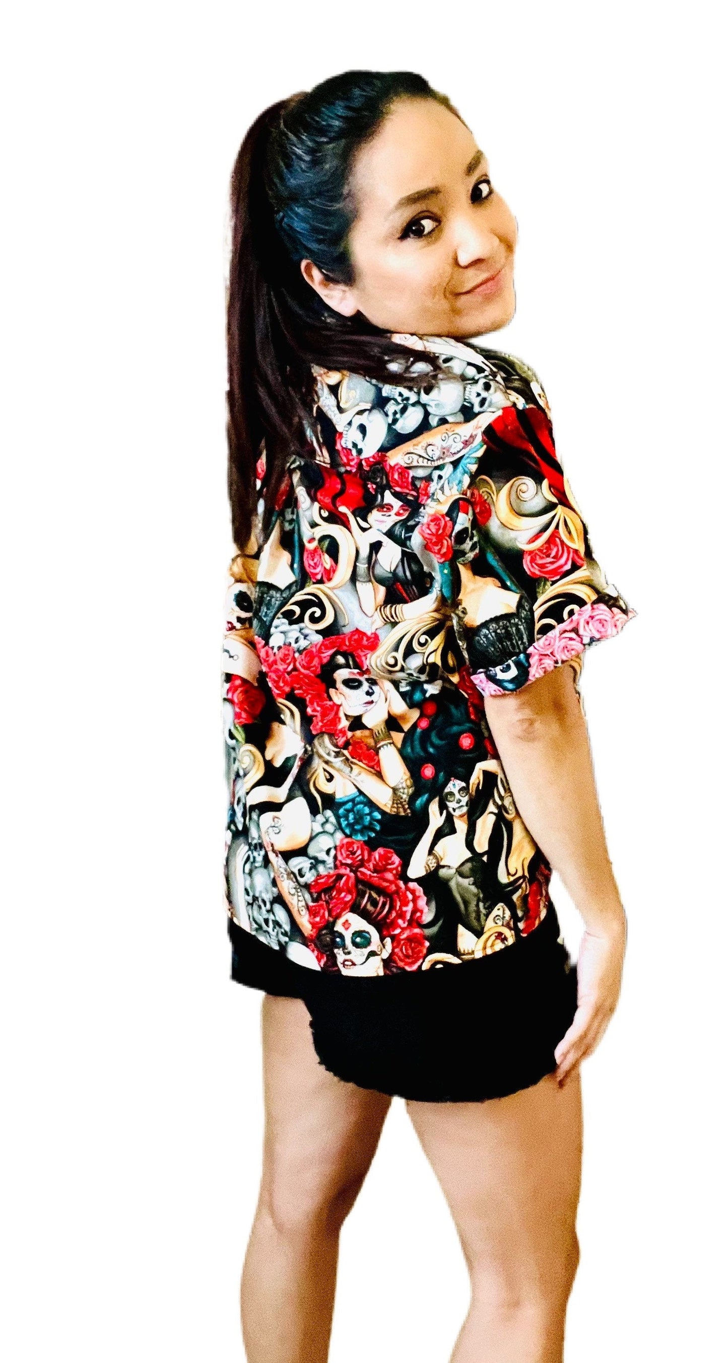 Day of the Dead Casual Women’s Button Up Shirt