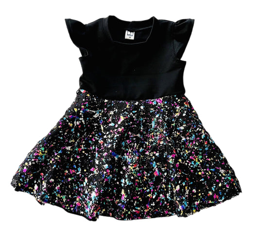 Rainbow Confetti Fun Girls Dress