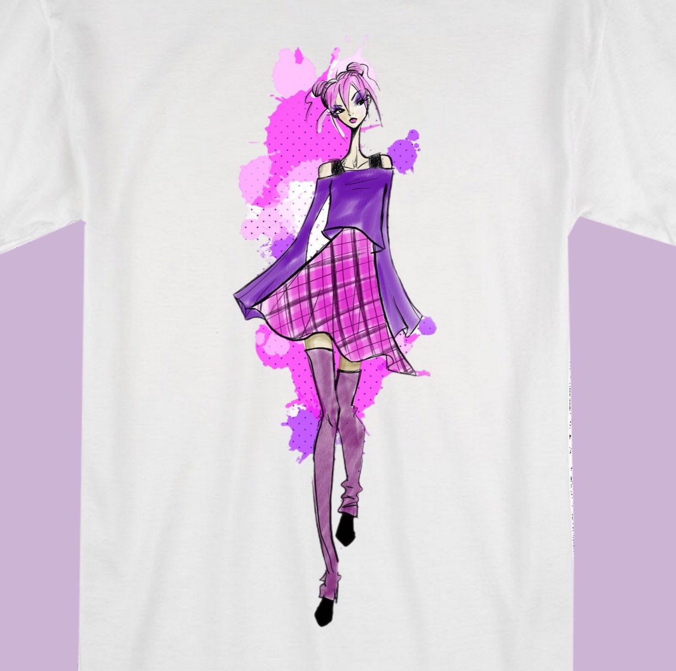 Street fashion girl illustration design T-shirt